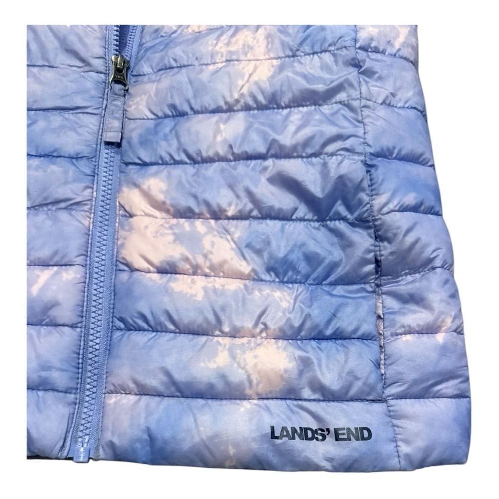 Lands' End Lavender Purple Girls Lg (10-12) Quilted Puffer Full Zip Vest - Picture 4 of 11